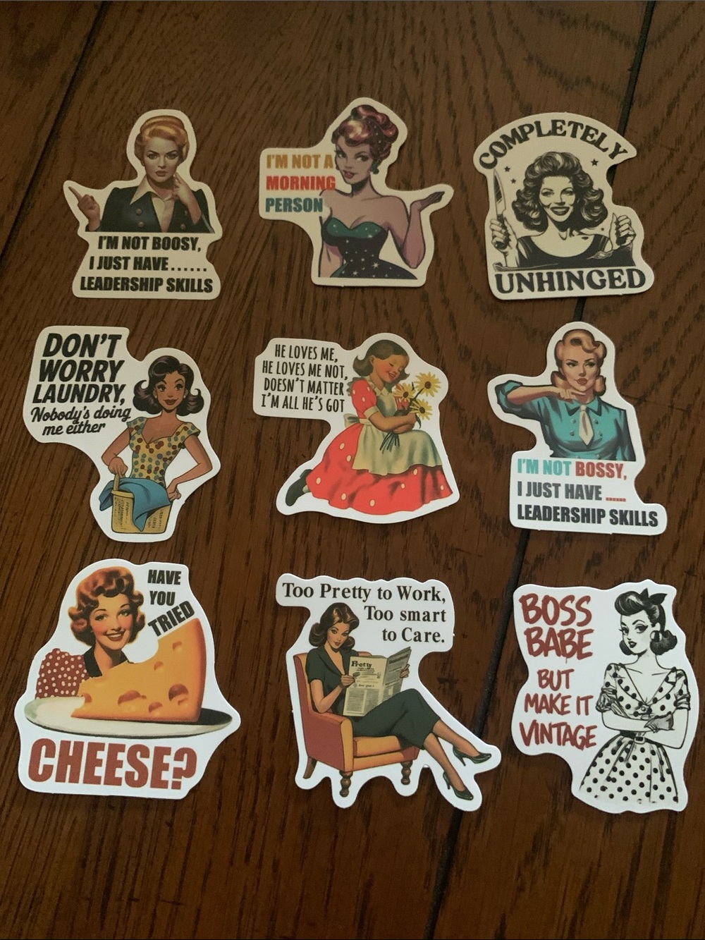 50 Piece Snarky Humorous Retro Sticker Set - Picture 9 of 11